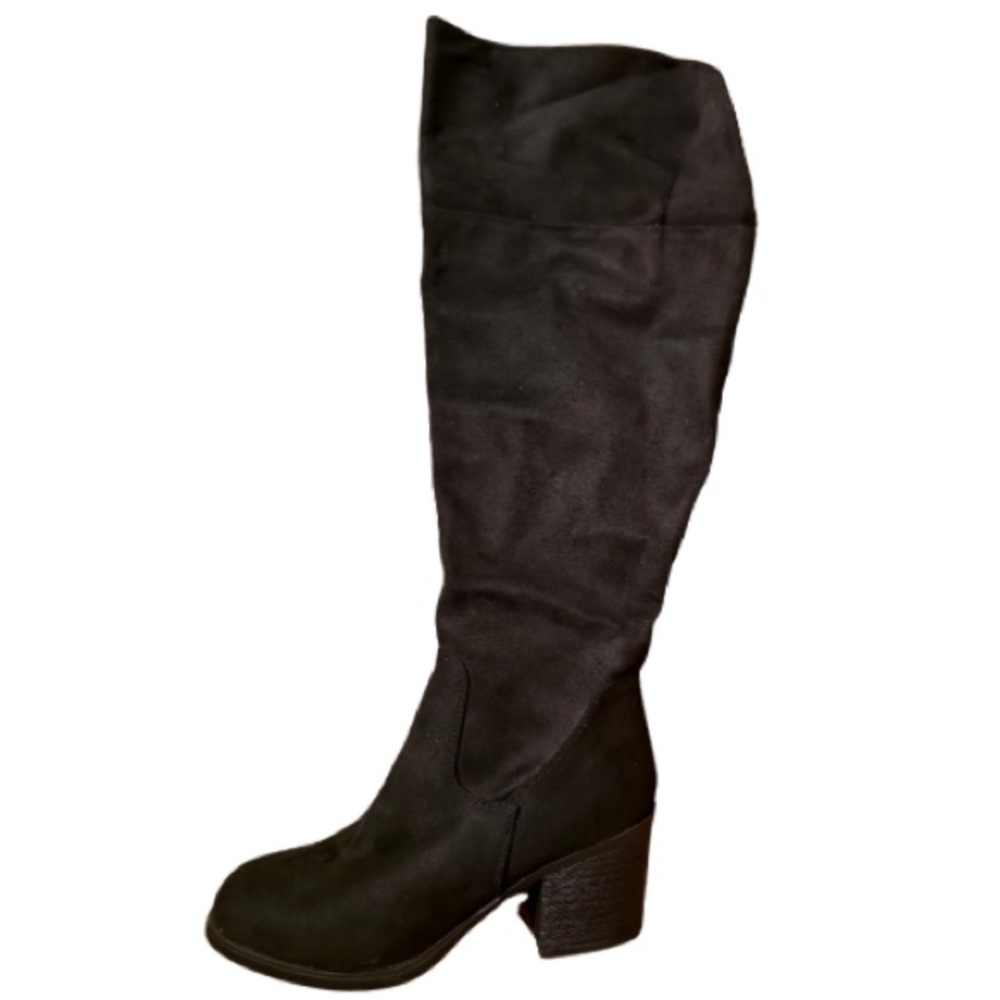 Journee Collection Black Over-the-Knee Boots - Picture 3 of 9